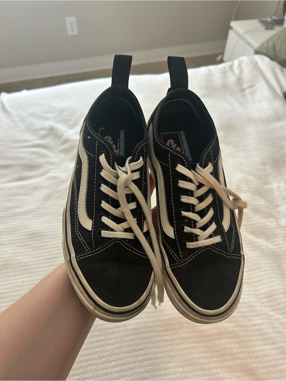 Vans Black and White Old Skool Skate Shoes